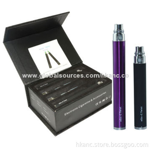 Variable Voltage eGo-Twist battery, 650mAh/900mAh/1100mAh Capacity, 3.2V to 4.8V